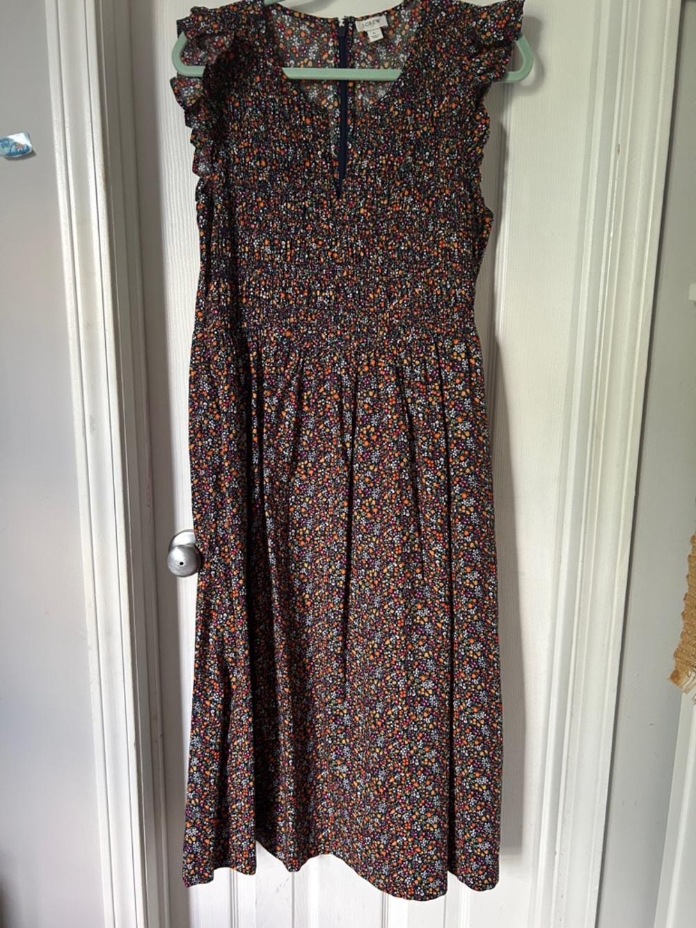 Floral Smocked Midi Dress - Multicolor